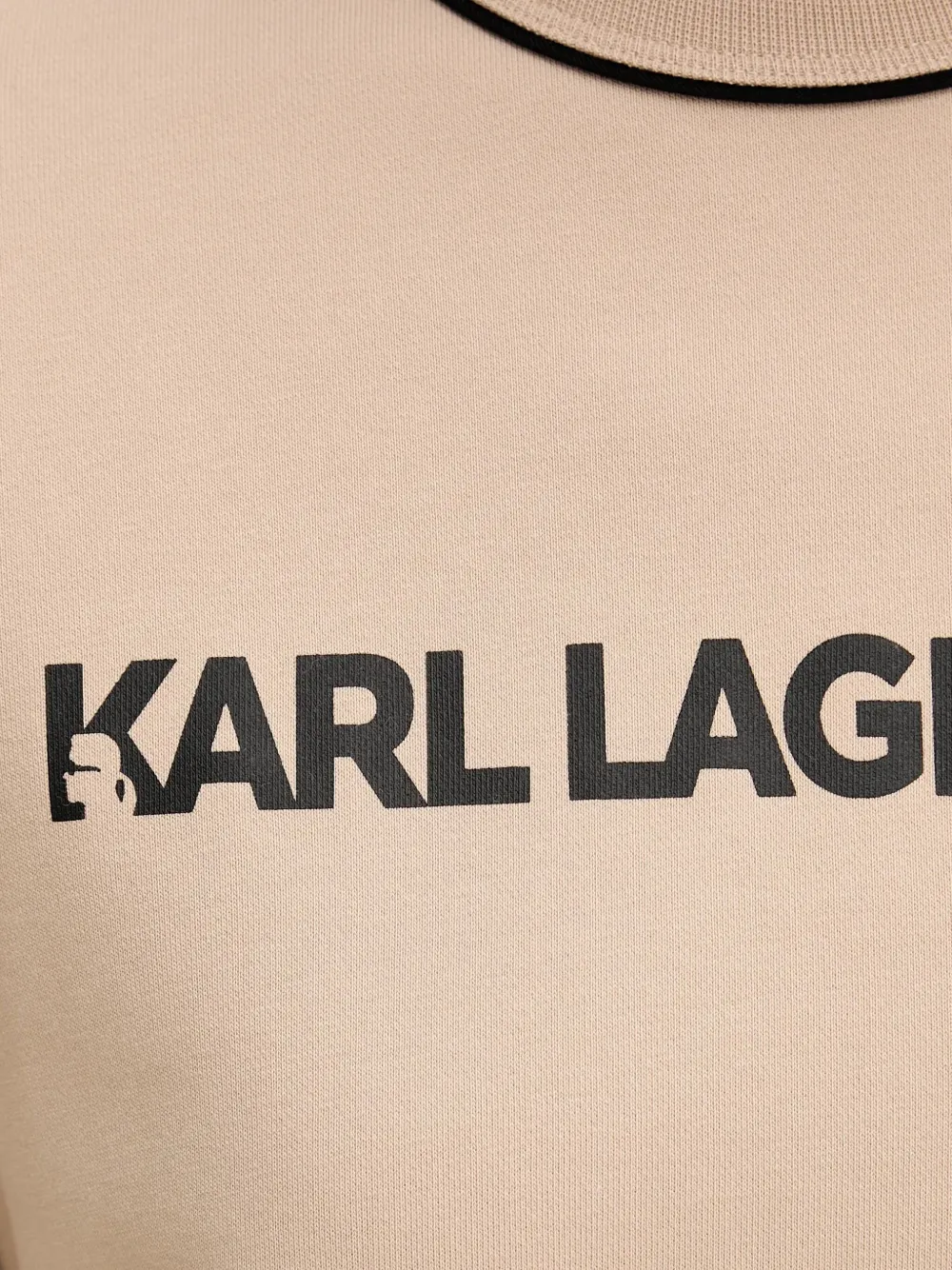 Karl Lagerfeld Sweater met logoprint Beige