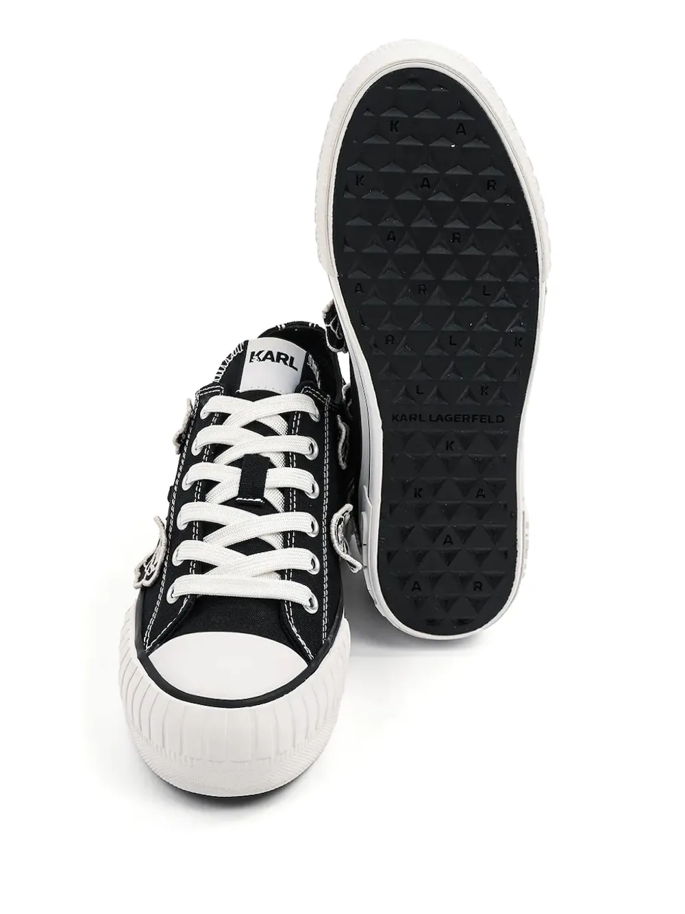 Karl Lagerfeld Sneakers verfraaid met rozen Zwart