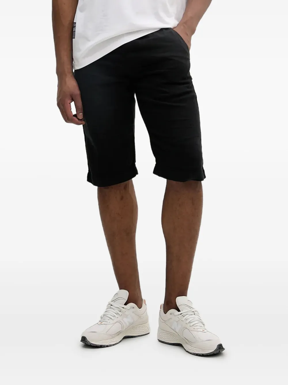 Karl Lagerfeld Shorts met elastische tailleband Zwart