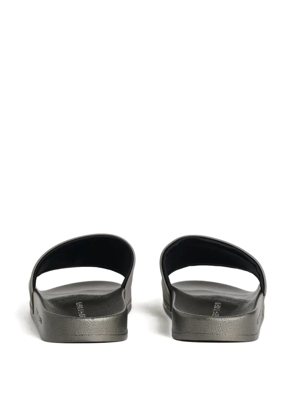 Karl Lagerfeld Logo-embossed Slides In Gray