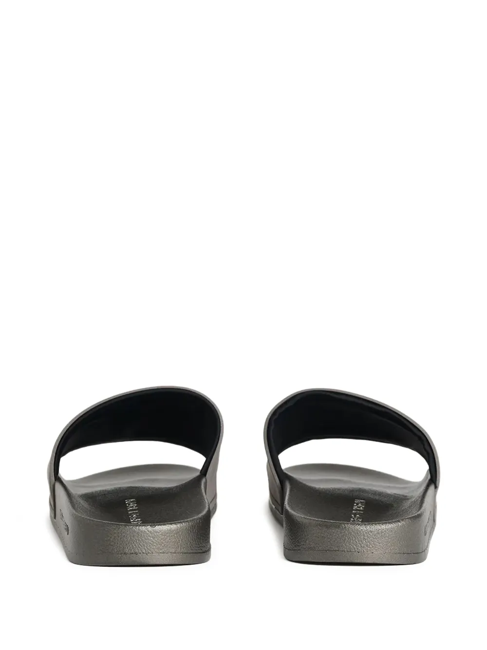 Karl Lagerfeld logo-embossed slides Grey