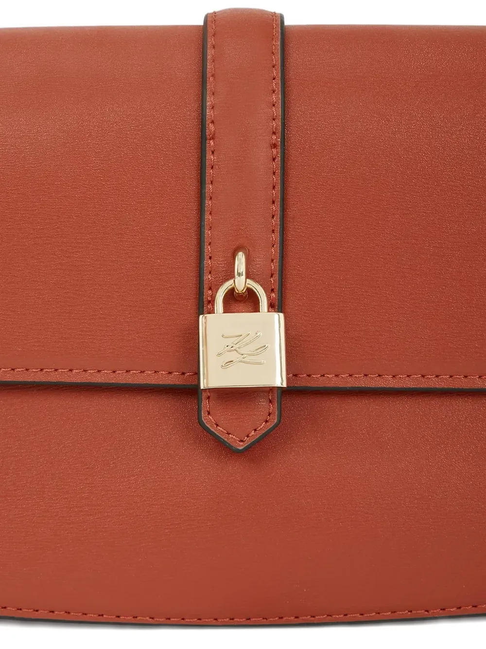 Karl Lagerfeld K Autograph leren schoudertas met hangslot Rood