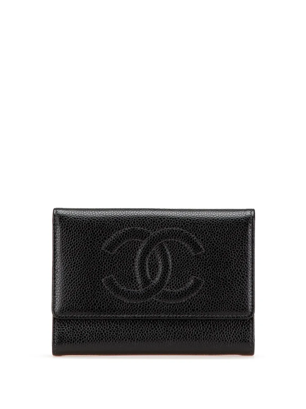 CHANEL Pre-Owned 2004-2005 CC Caviar Trifold Wallet small wallets | negro | Image 1