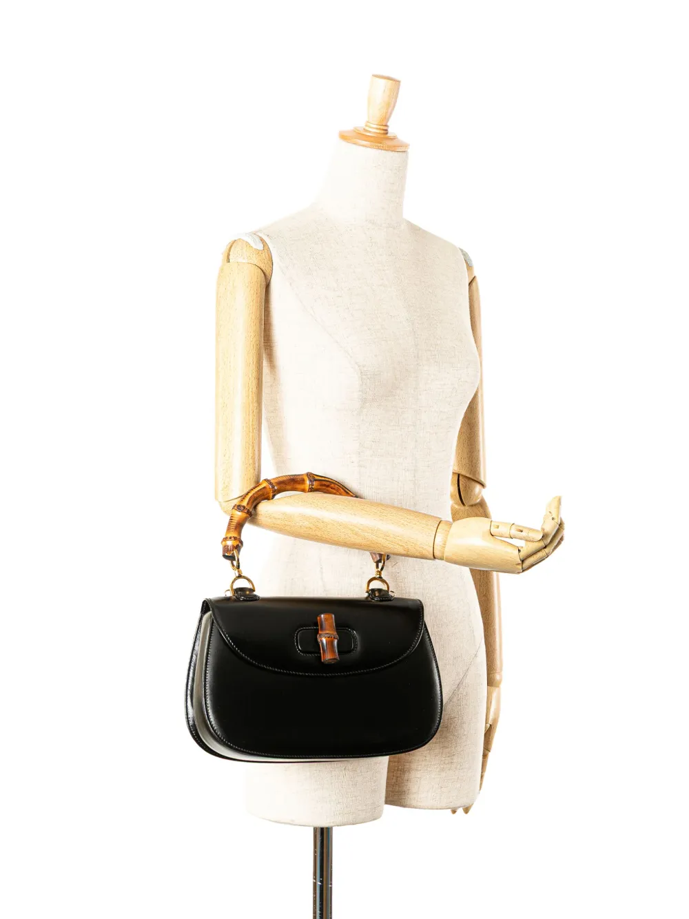Gucci Pre-Owned 20th Century Calfskin Bamboo Night satchel | Pre-Owned | Image 2