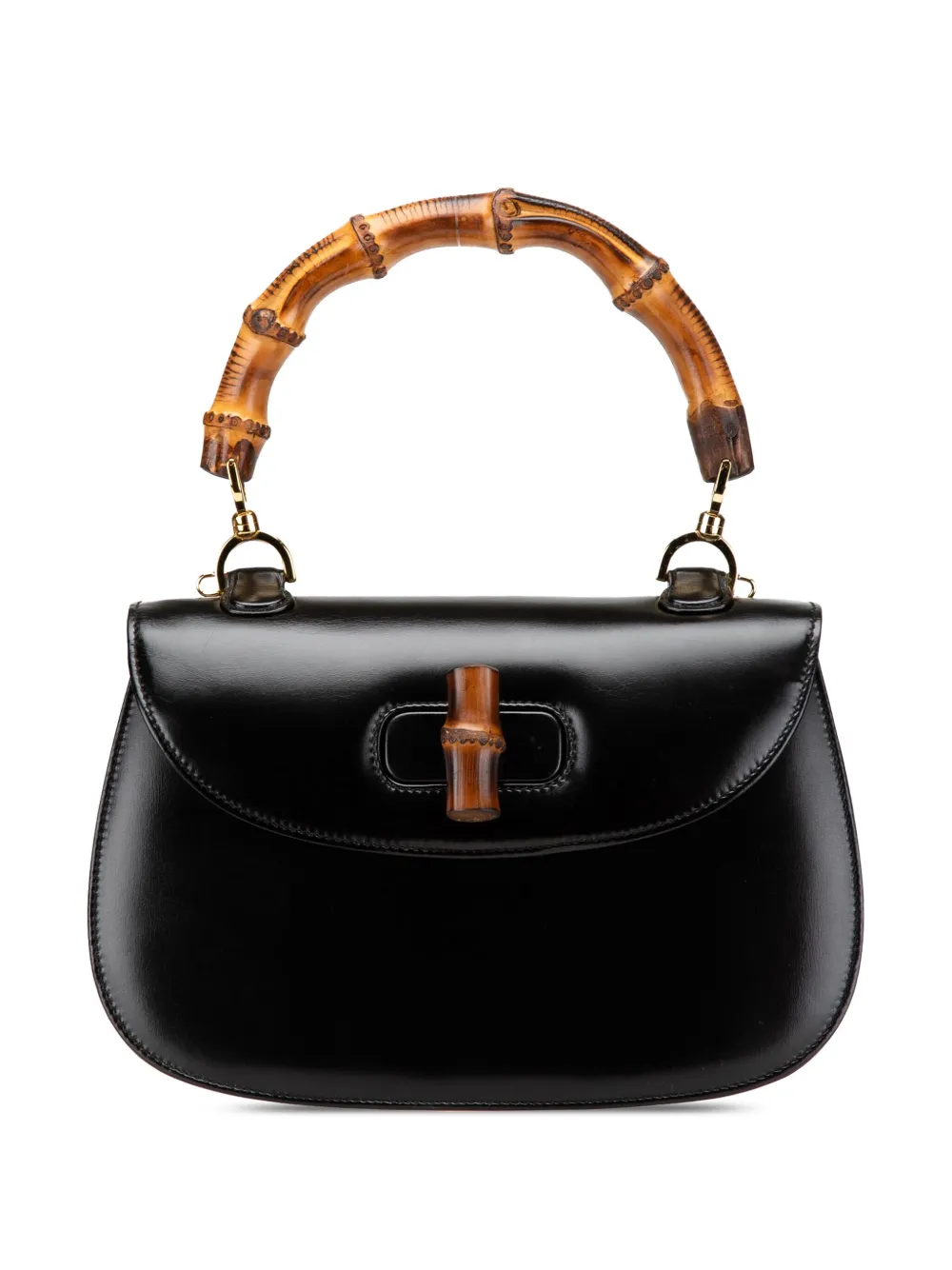 Gucci Pre-Owned 20th Century Calfskin Bamboo Night satchel | Black | Image 1