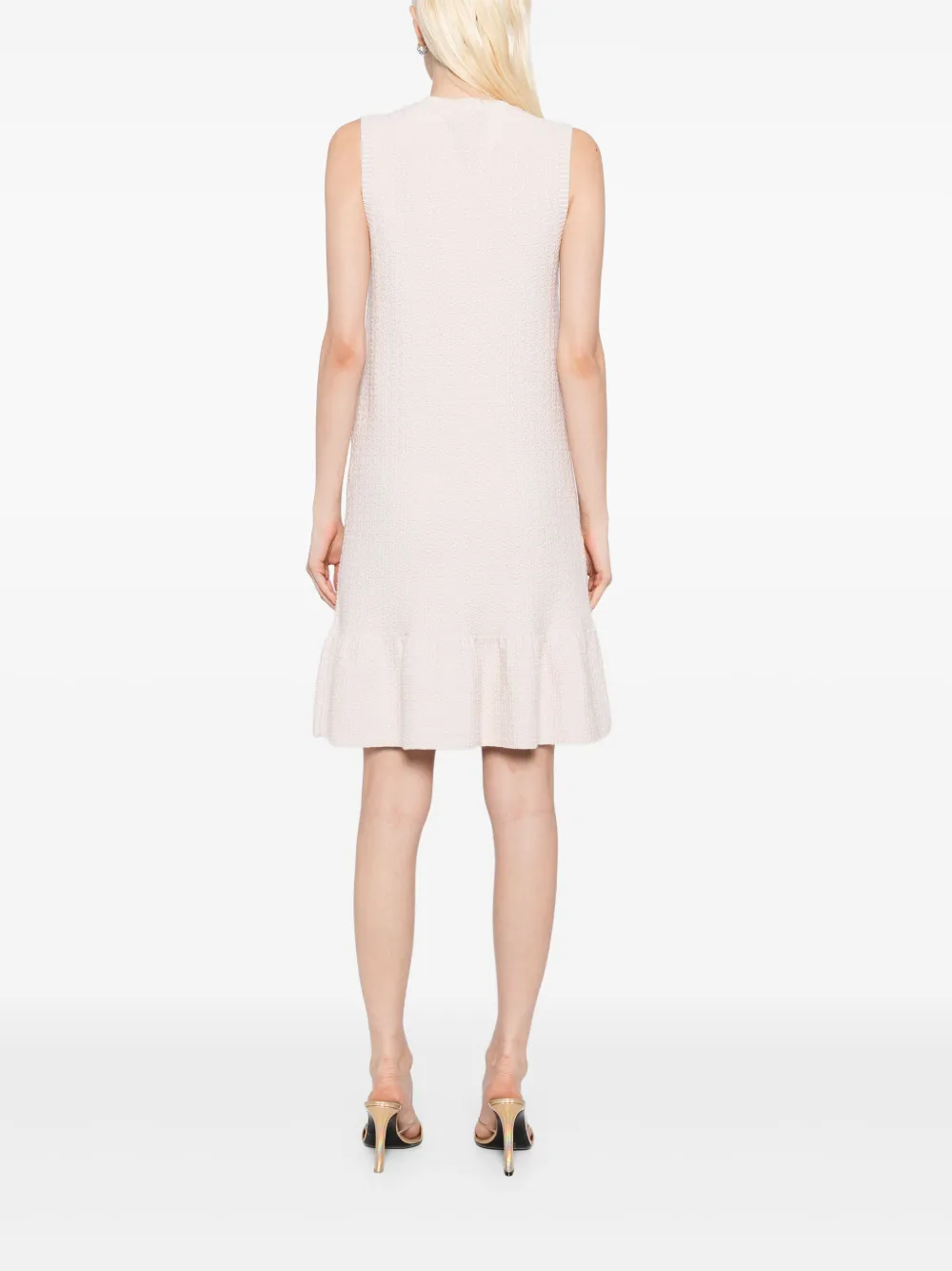 Elisabetta Franchi Bouclé voile mini-jurk Roze