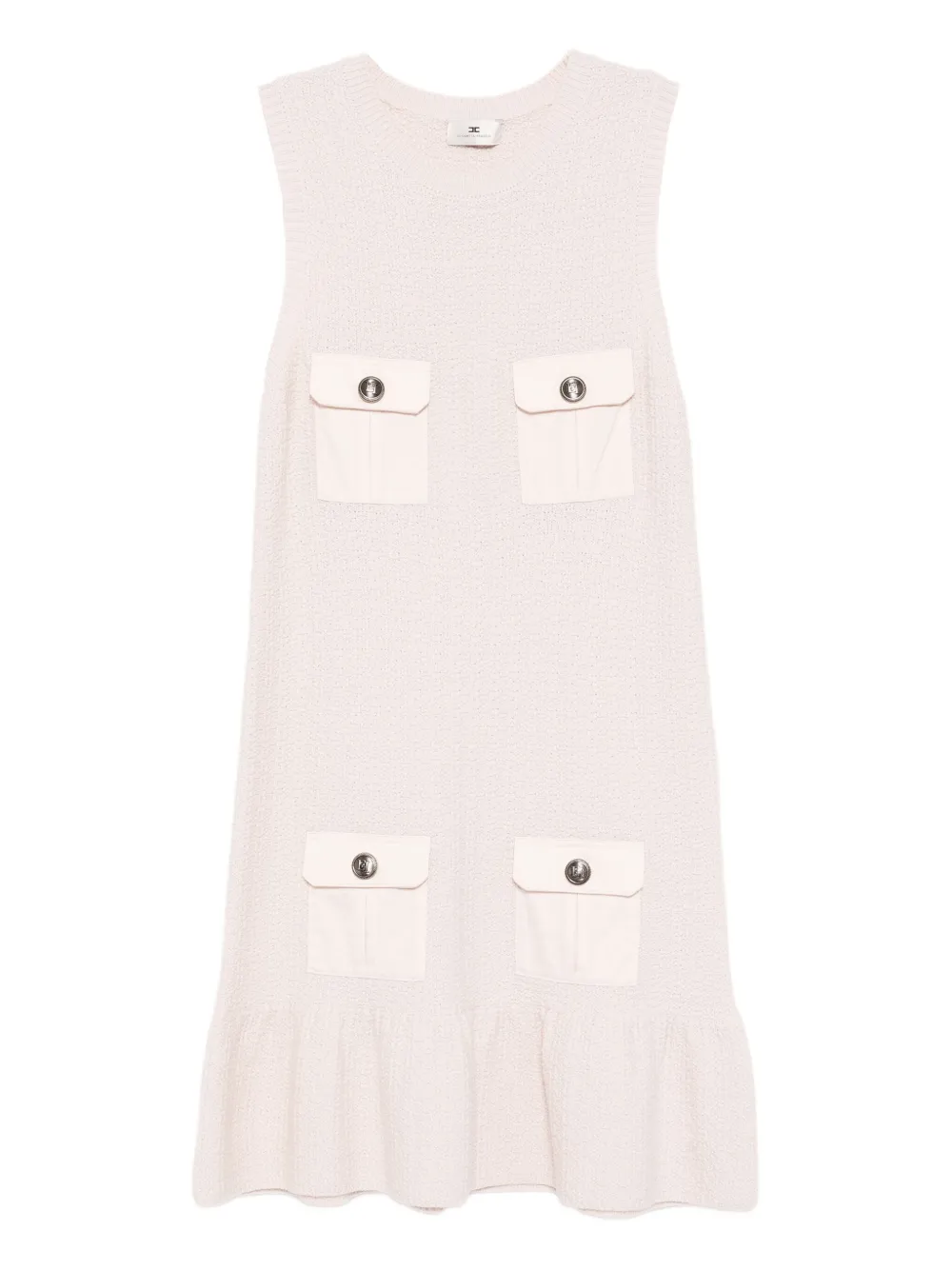 Elisabetta Franchi bouclé voile mini dress | Pink | Image 1