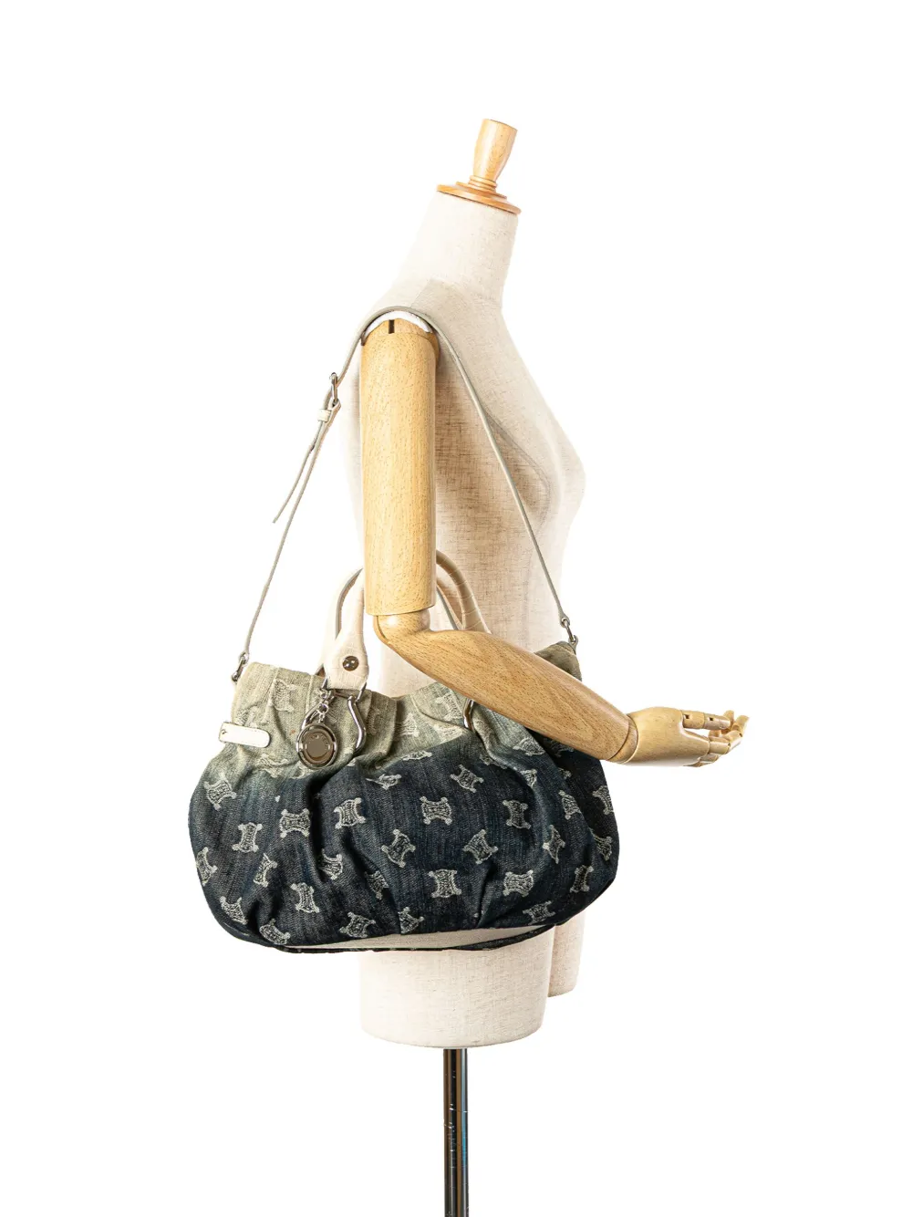 Céline Pre-Owned 2008 Macadam Denim Pillow satchel | Pre-Owned | Image 2