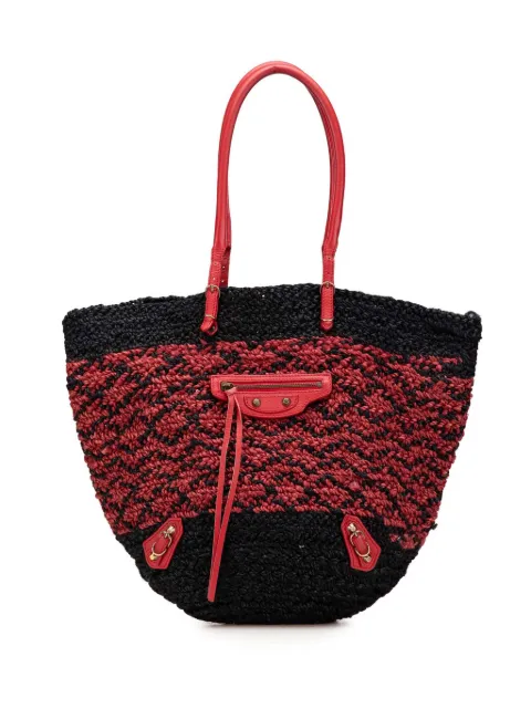 Balenciaga Pre-Owned 2010-2024 Raffia Motocross Classic Panier Basket tote bag
