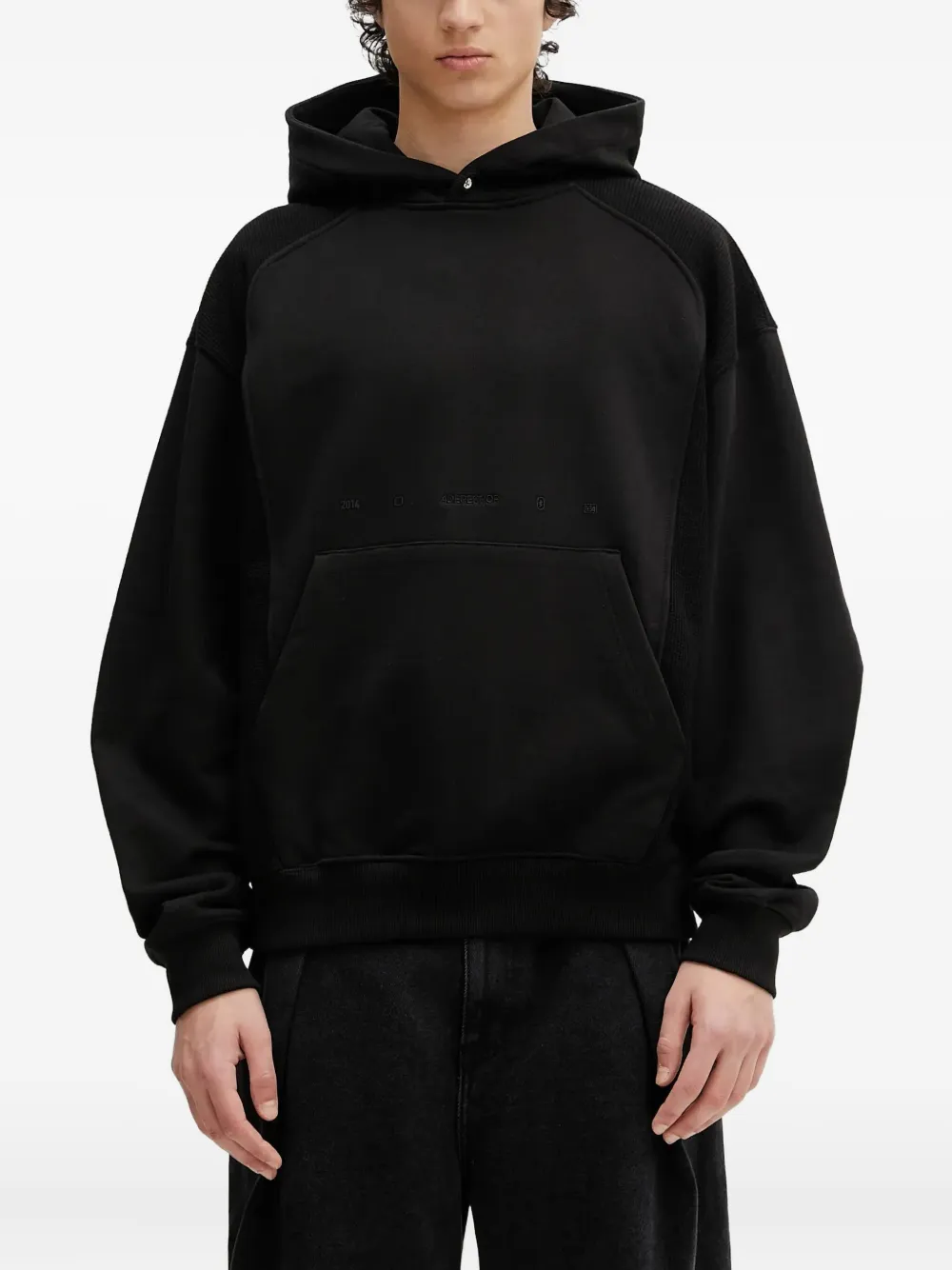 panelled-fabric hoodie