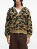 A BATHING APE® camouflage shark-head zip-up hoodie - Neutrals
