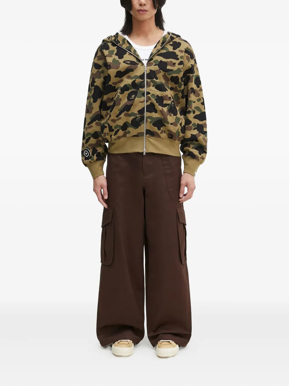 A BATHING APE® camouflage shark-head zip-up hoodie | Hoodies | Image 2
