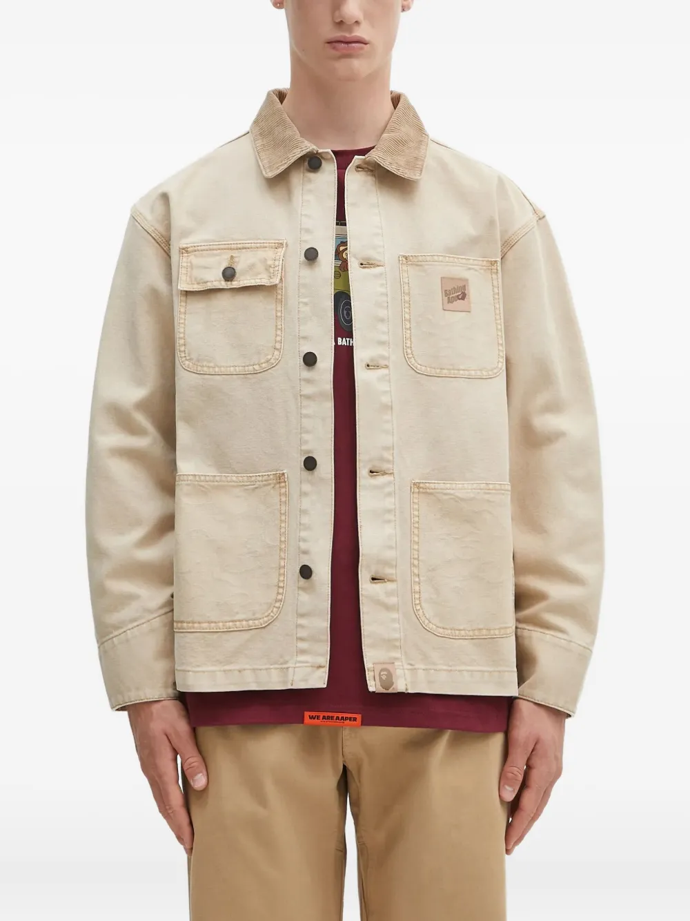 A BATHING APE® corduroy-collar jacket | neutro | Image 1