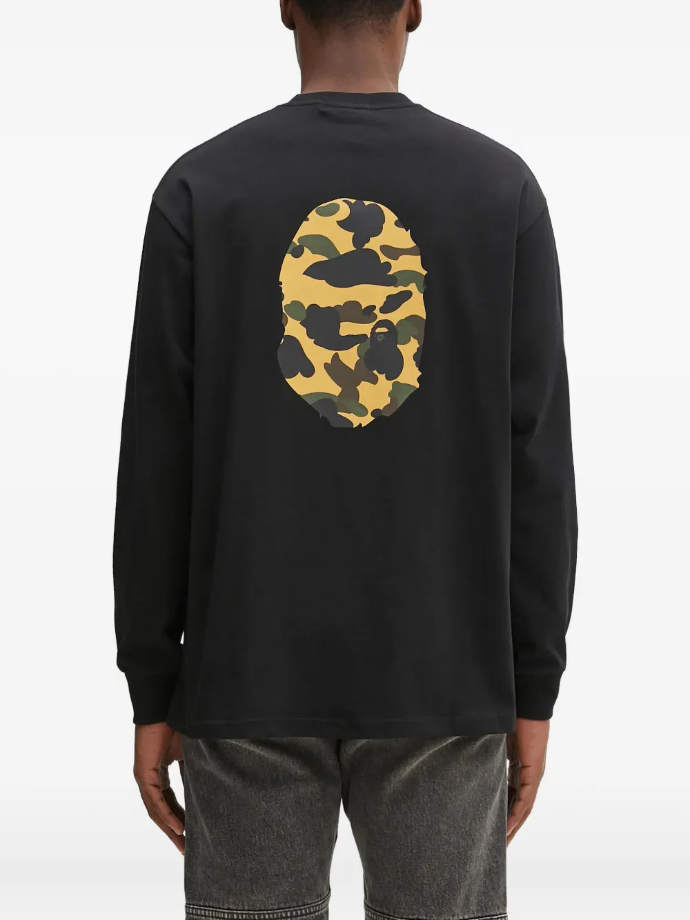 A BATHING APE 1st Camo Ape Head sweater Zwart
