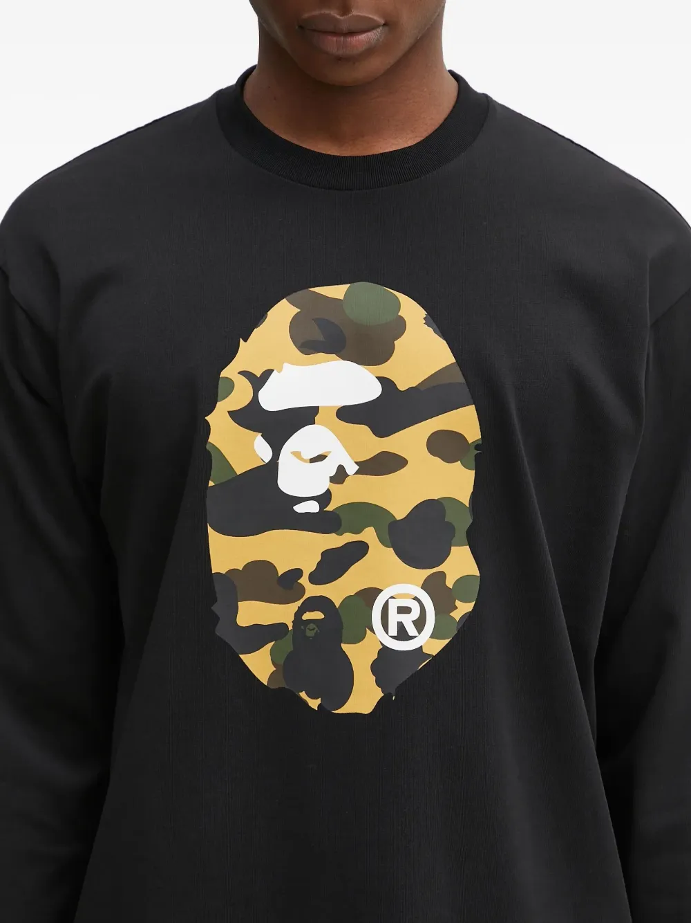 A BATHING APE 1st Camo Ape Head sweater Zwart