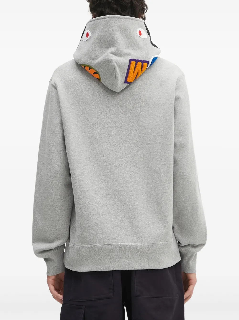 A BATHING APE Hoodie met haaienprint Grijs