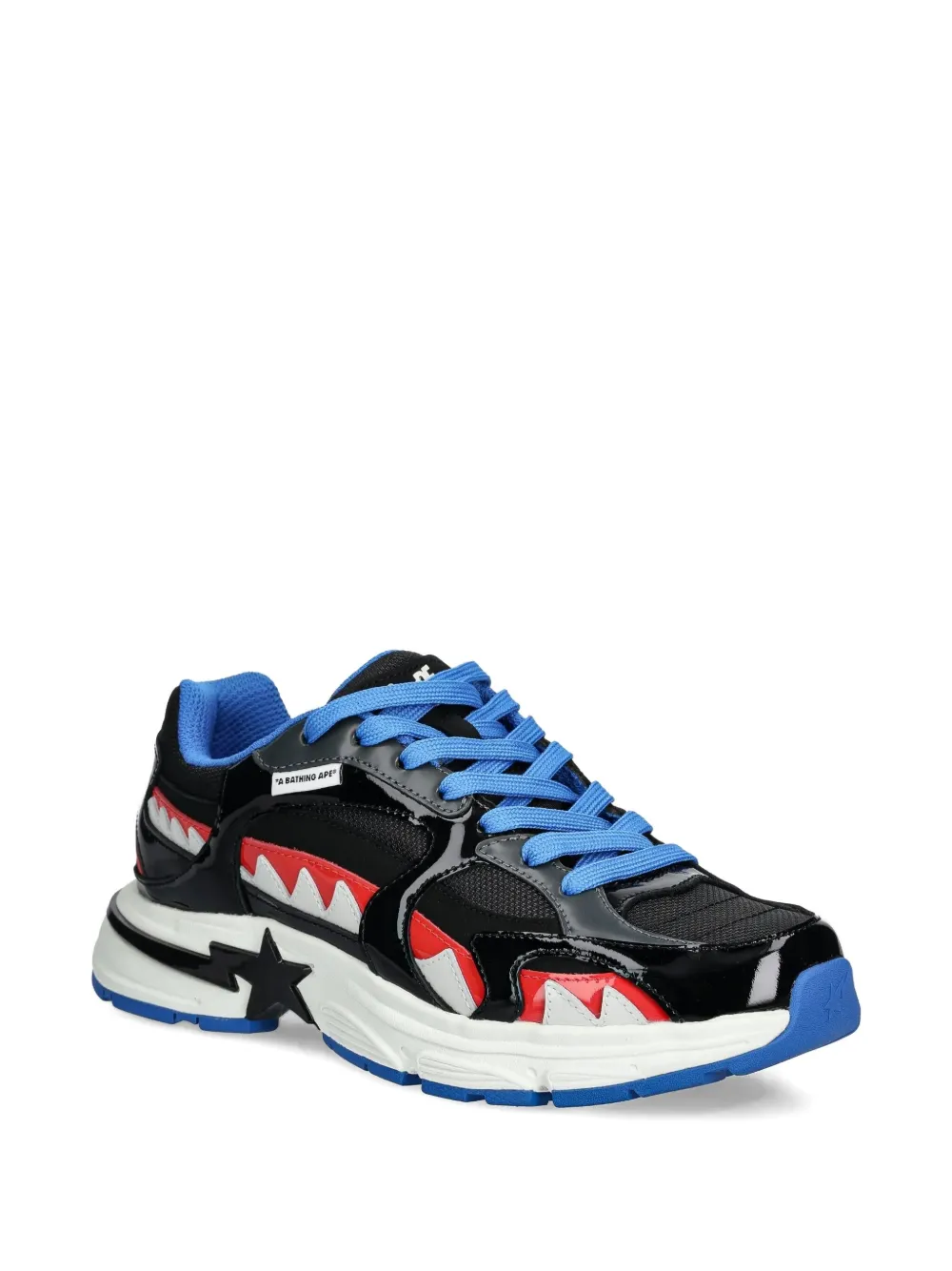 A BATHING APE Star shark-tooth sneakers Zwart