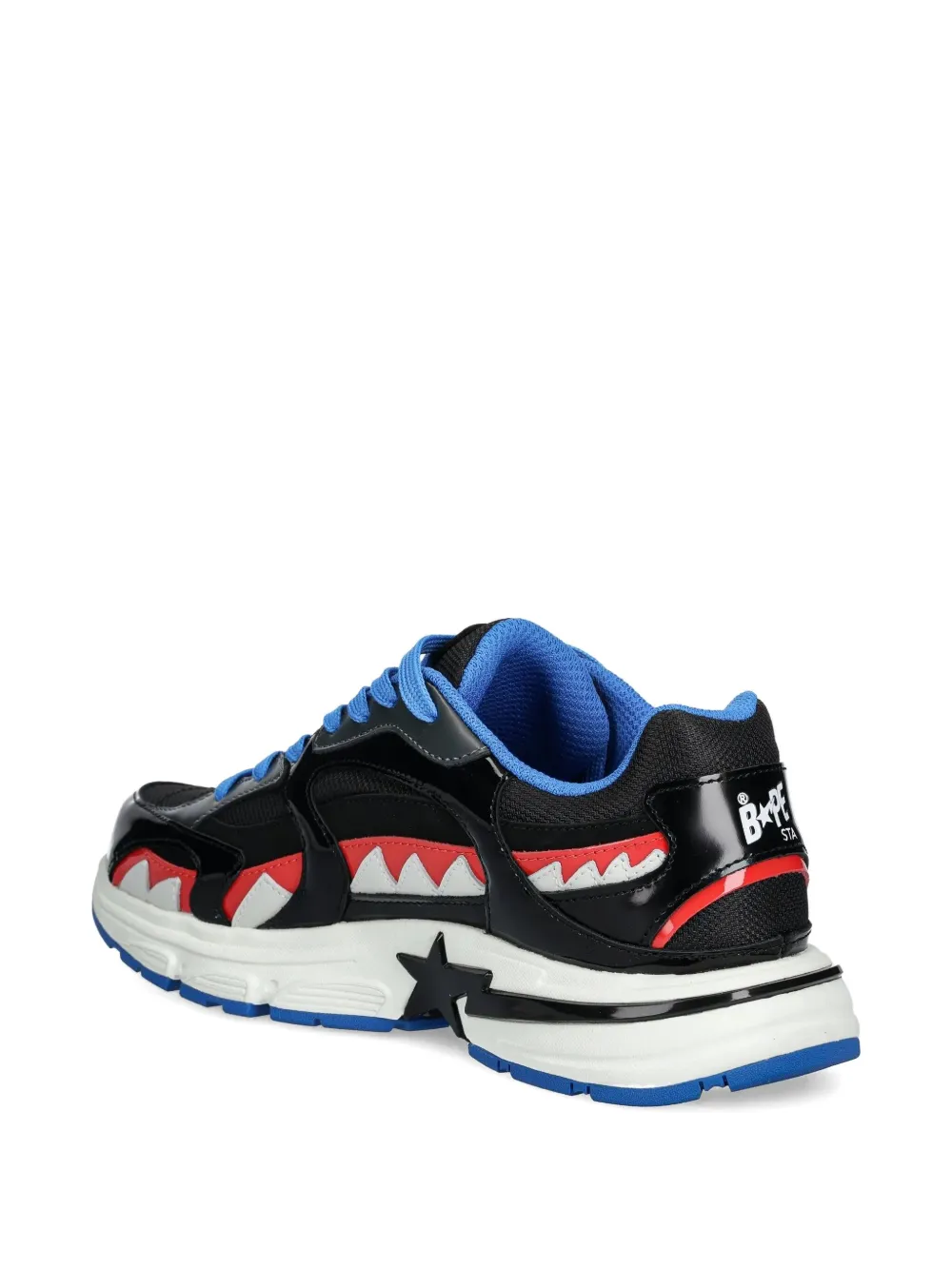 A BATHING APE Star shark-tooth sneakers Zwart