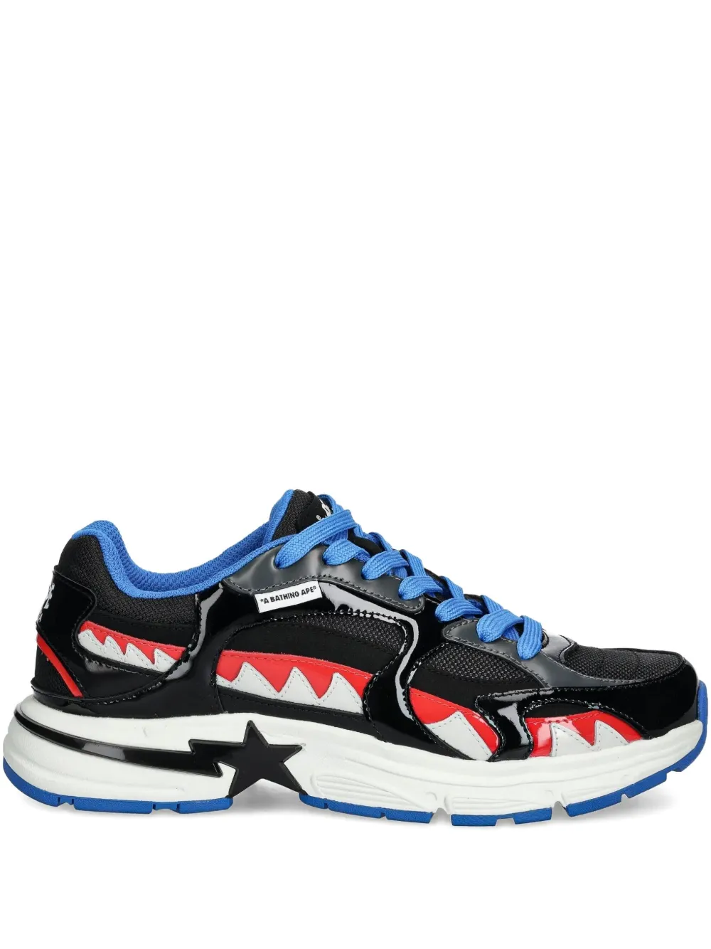 A BATHING APE Star shark-tooth sneakers Zwart