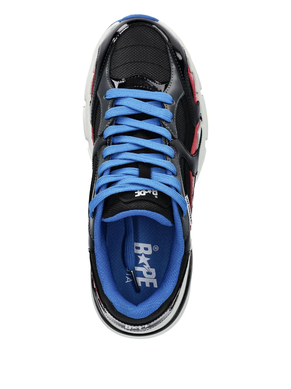 A BATHING APE Star shark-tooth sneakers Zwart