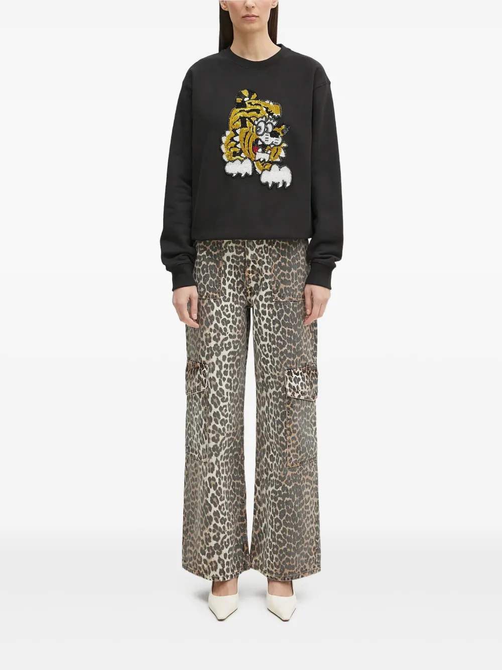 Kenzo Sweater verfraaid met pailletten Zwart