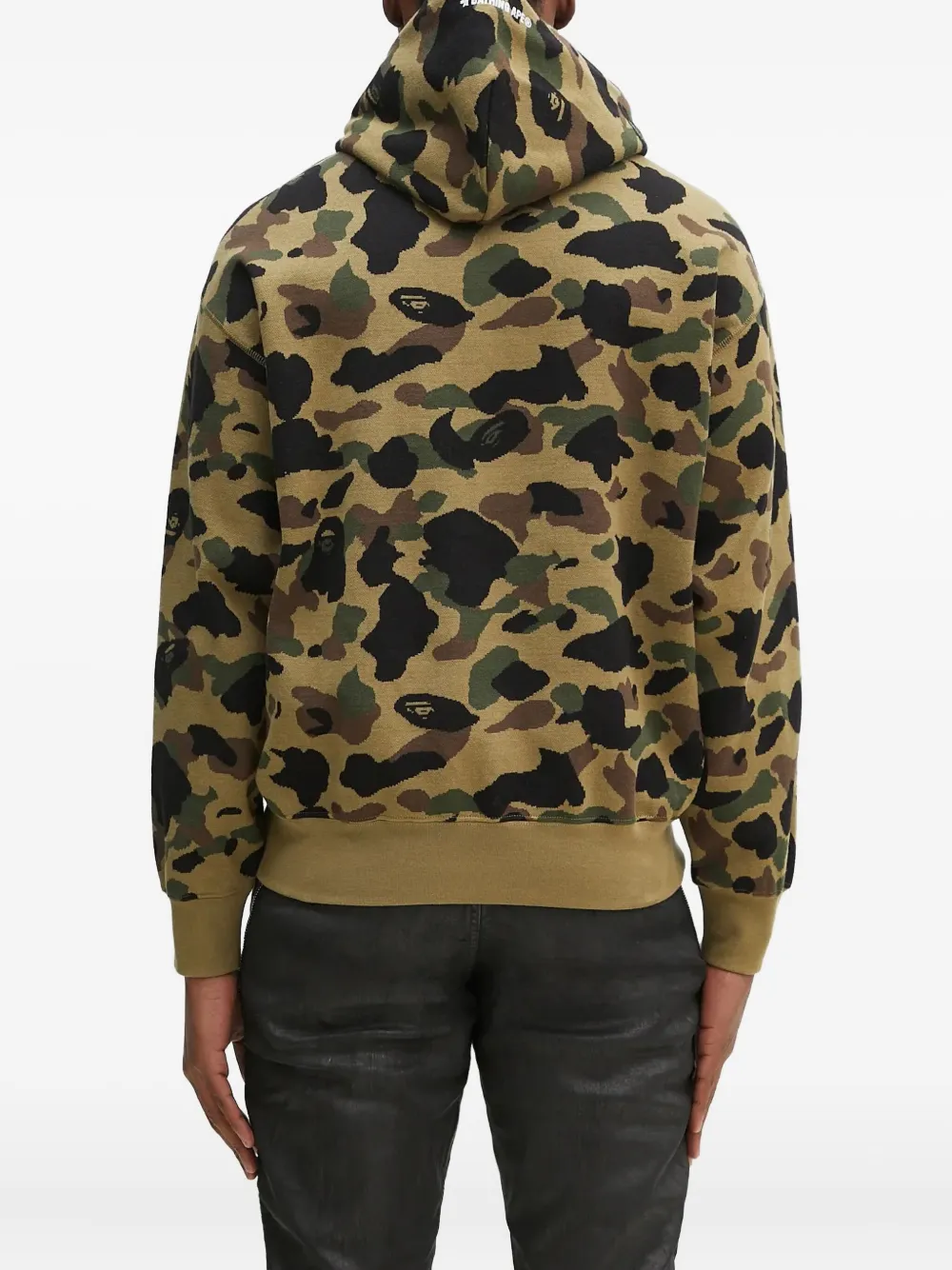 A BATHING APE Hoodie met camouflageprint Beige