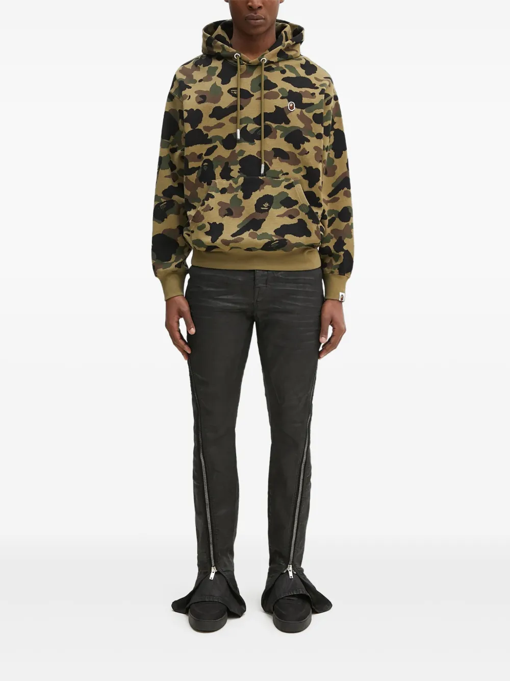 A BATHING APE® camouflage-pattern hoodie | Neutrals | Image 1