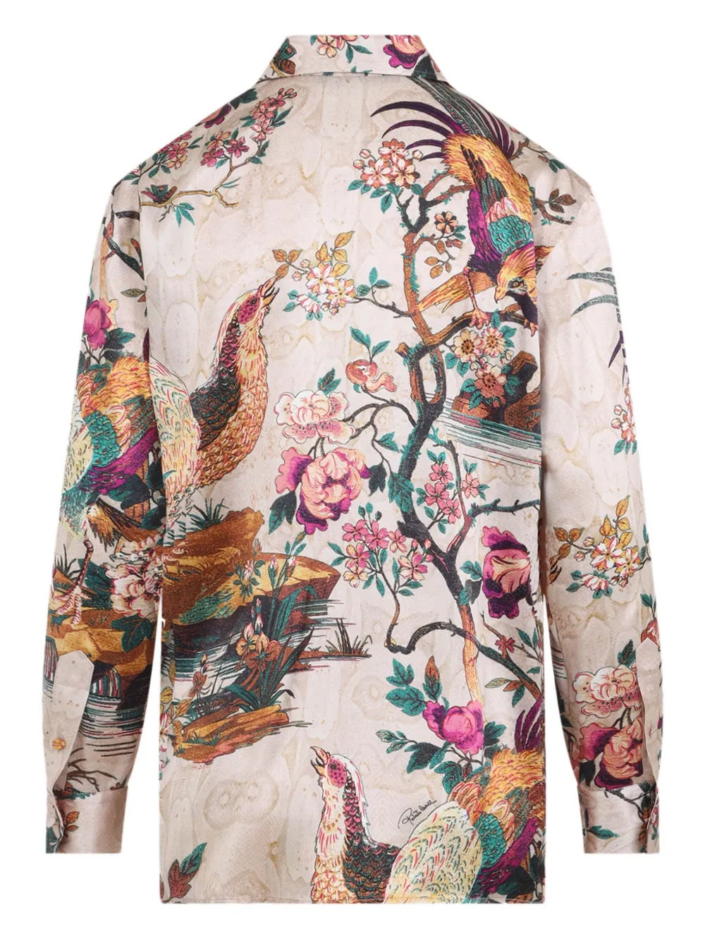 Roberto Cavalli Blouse met bloemenprint - Beige