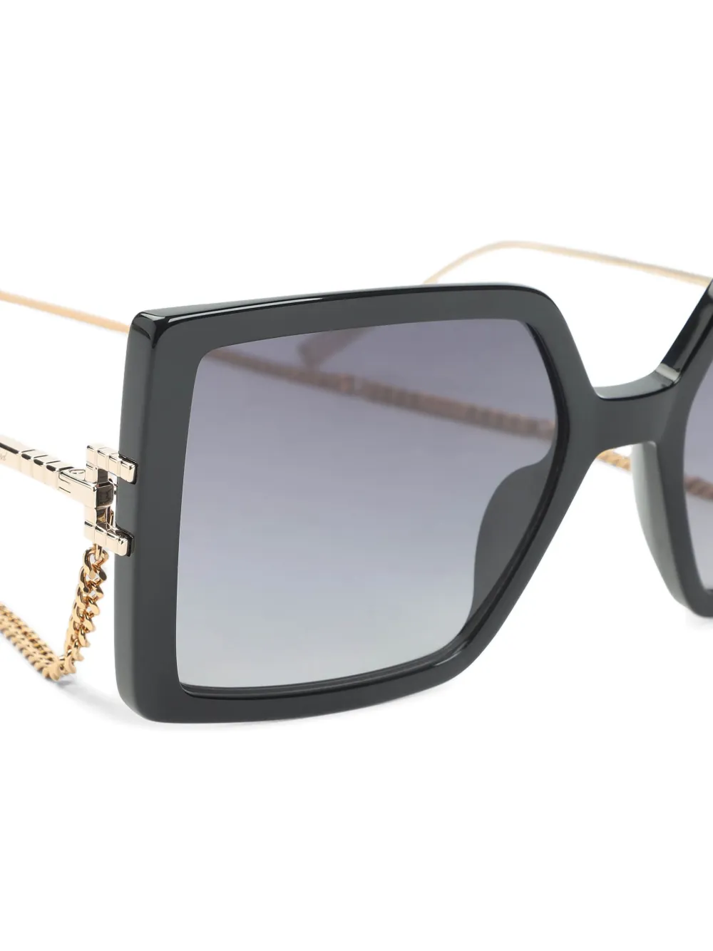 Chopard Eyewear Zonnebril met cat-eye montuur Zwart