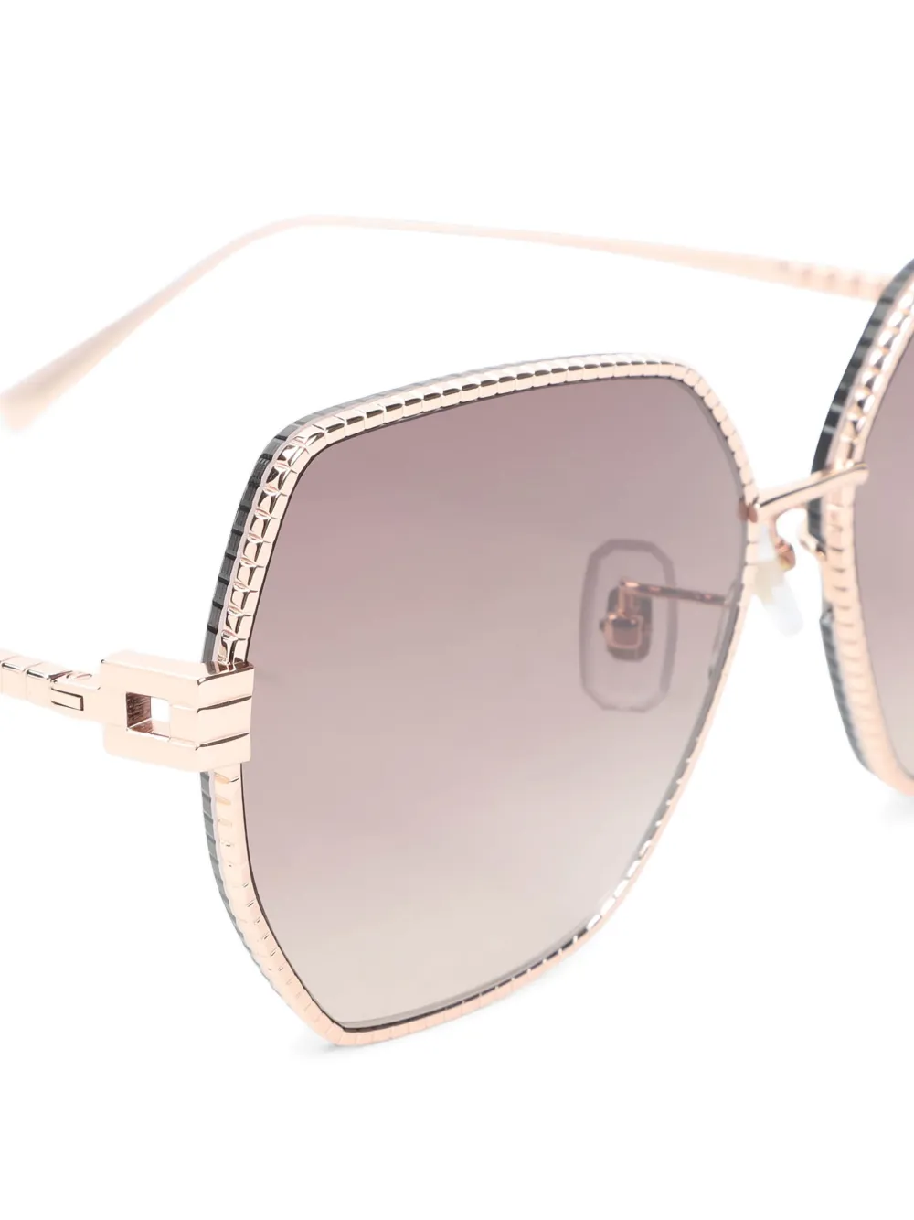 Chopard Eyewear Zonnebril met geometrisch montuur 08FC ROSE GOLD
