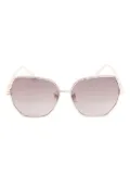 Chopard Eyewear geometric-frame sunglasses - 08FC ROSE GOLD