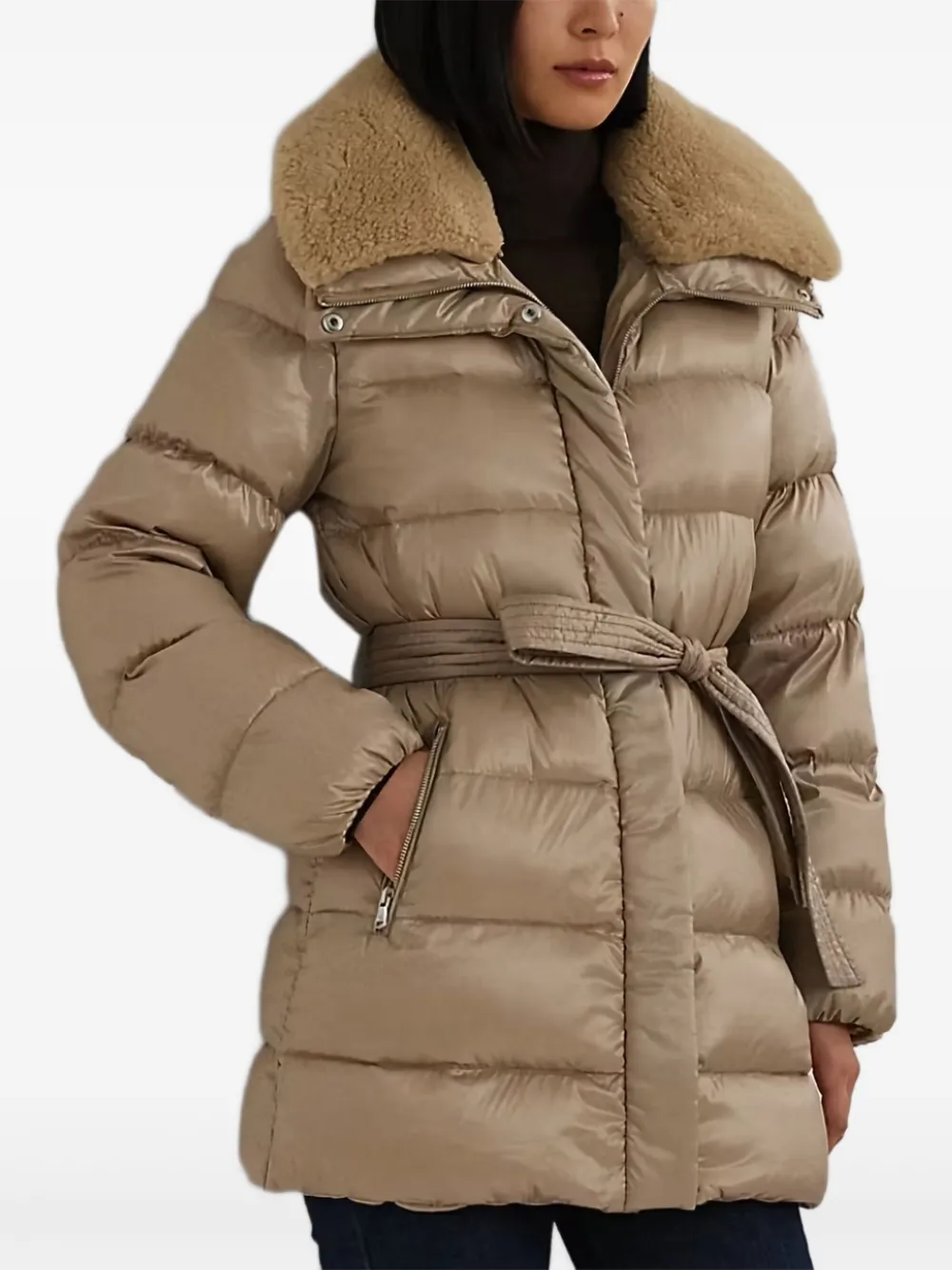 Lauren Ralph Lauren belted puffer jacket Bruin