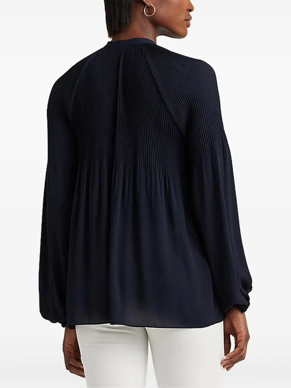 Shop Ralph Lauren Pleated Georgette Blouse