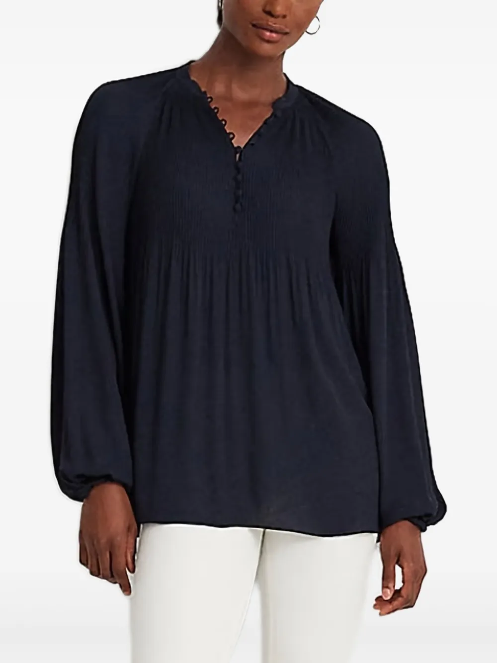 Shop Ralph Lauren Pleated Georgette Blouse
