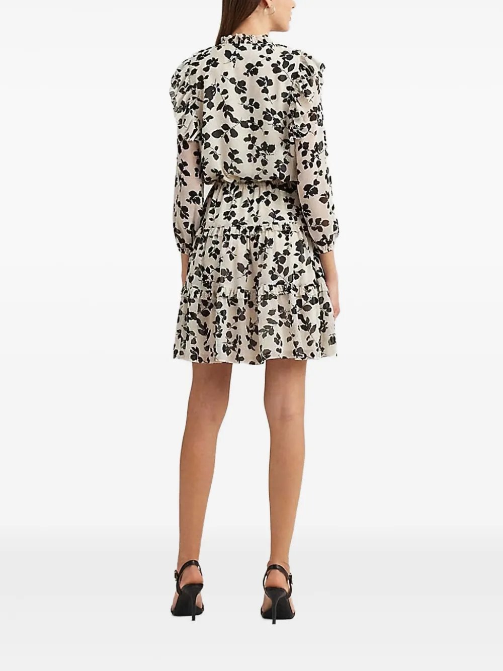 Lauren Ralph Lauren Jurk met bladerprint - Beige