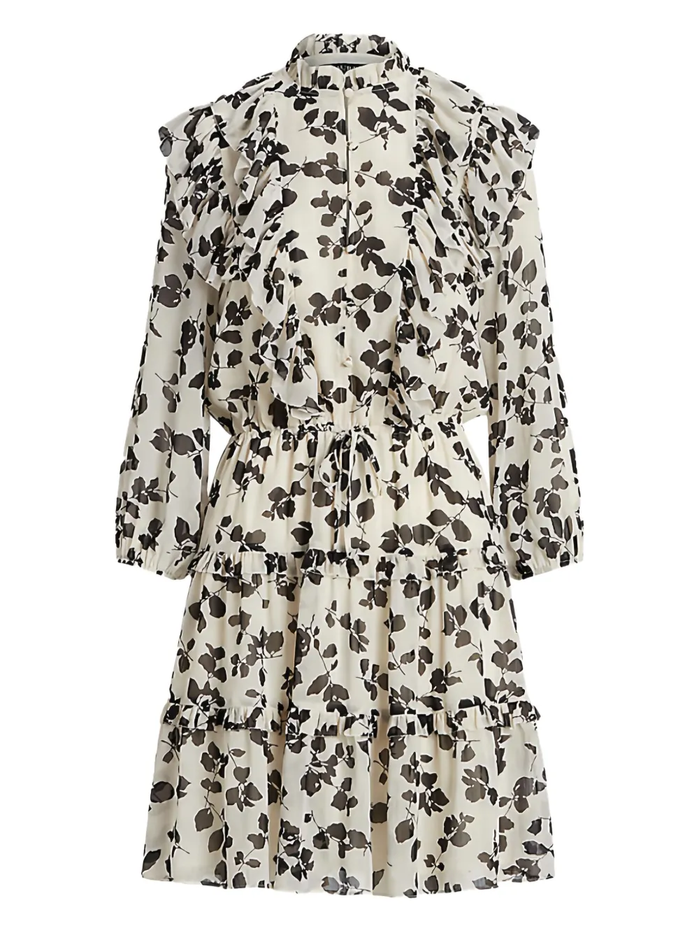 leaf-print dress