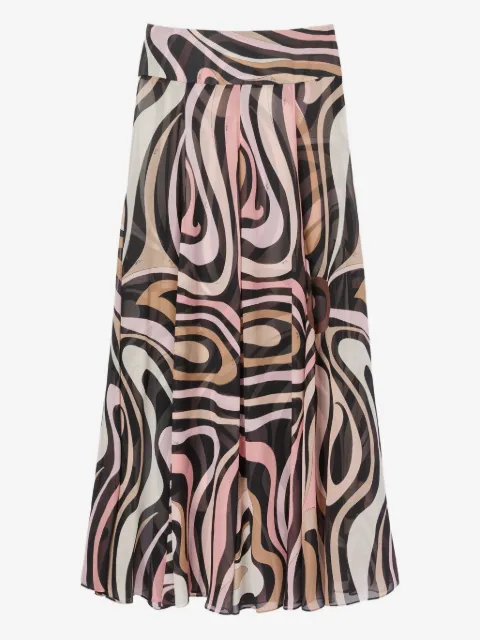 PUCCI falda larga con estampado Marmo