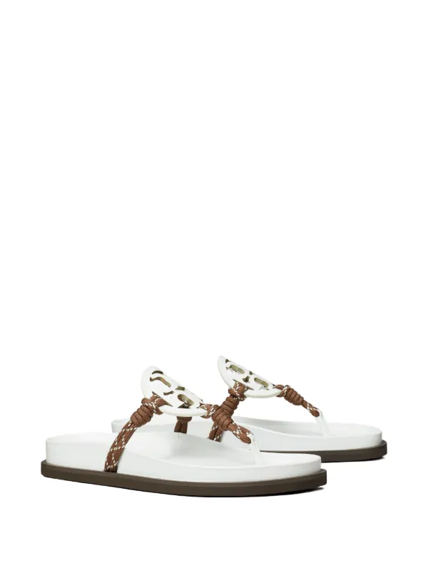 Tory Burch Miller Cloud Thong Sandals White FARFETCH IN