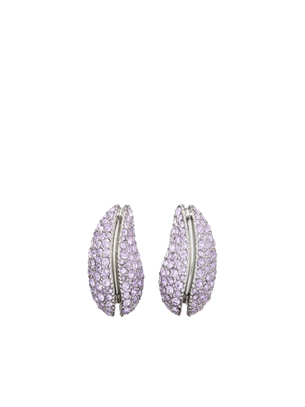 Tory Burch Wave crystal-embellished earrings - パープル Tory Burch Wave crystal-embellished earrings - パープル