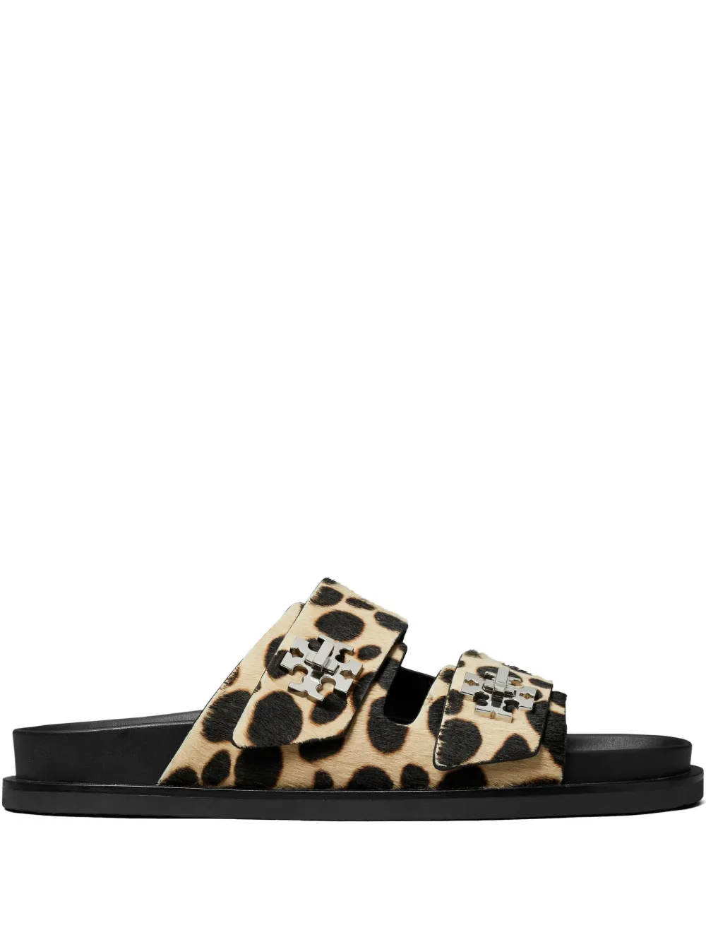 Tory Burch Turnlock sport leopard-print sandals Neutrals