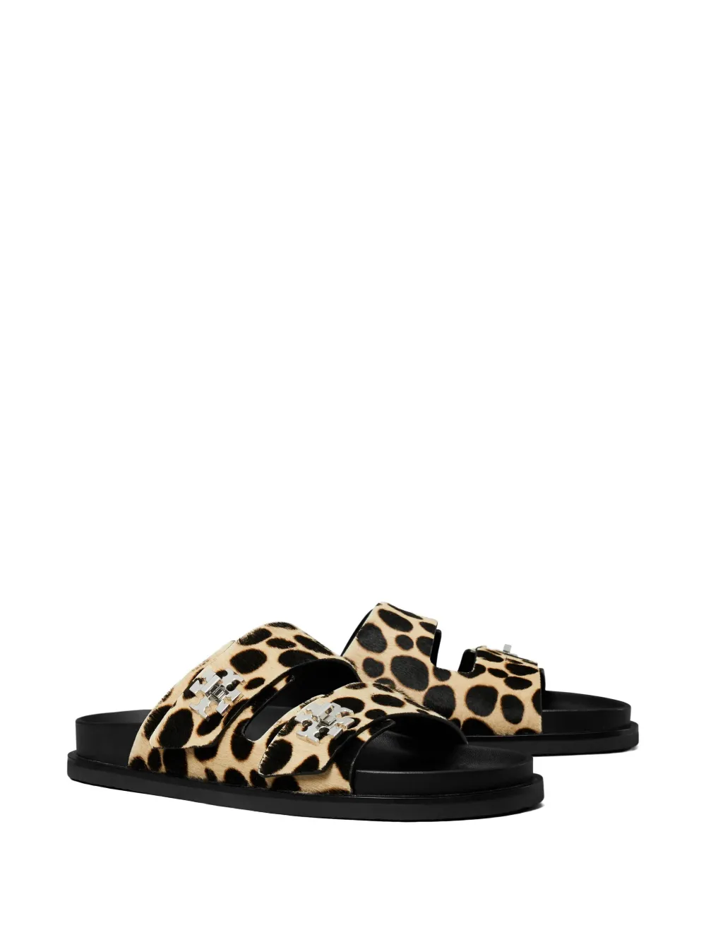 Tory Burch Turnlock sport leopard-print sandals | Flat Sandals | Image 2