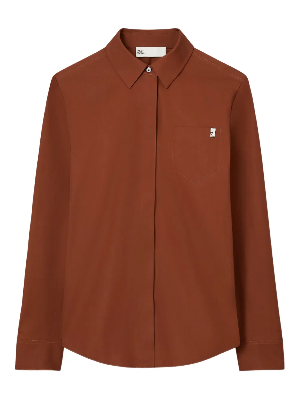 Tory Burch Button-up blouse met lange mouwen Bruin