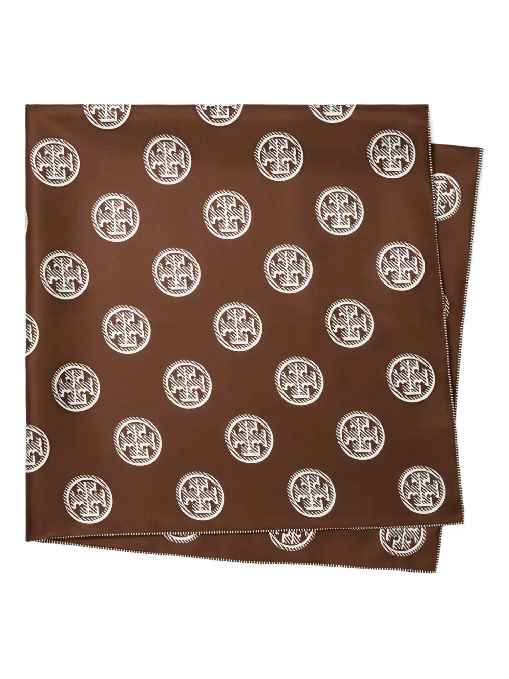 Tory Burch pareo de seda con motivo | marrón | Image 1