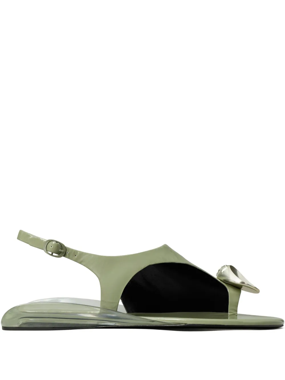 Tory Burch Patos asymmetric slingback sandals Green