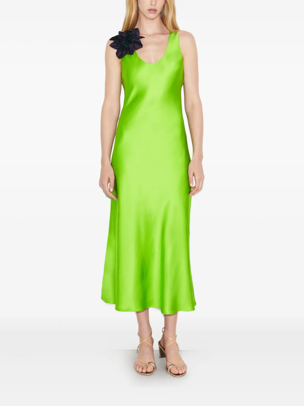 Tory Burch Satijnen jurk - Groen