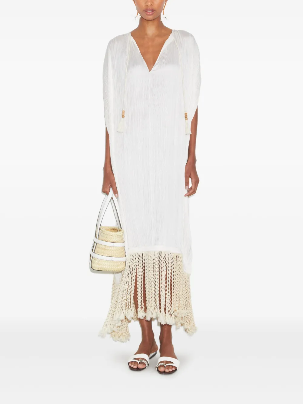 Tory Burch Jurk met V-hals Wit
