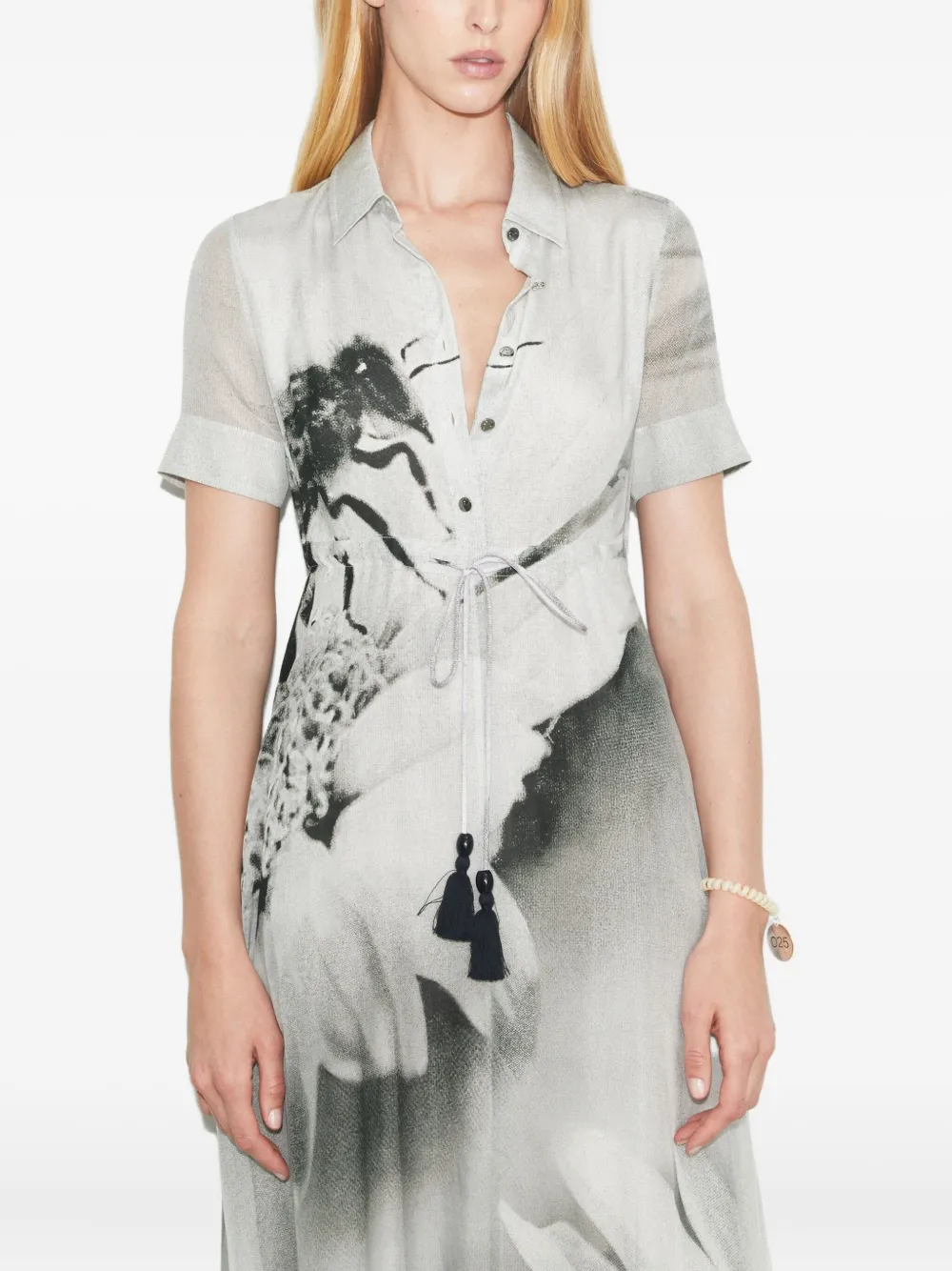 Tory Burch Midi-jurk met bloemenprint Grijs