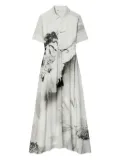 Tory Burch floral-print midi dress - Grey