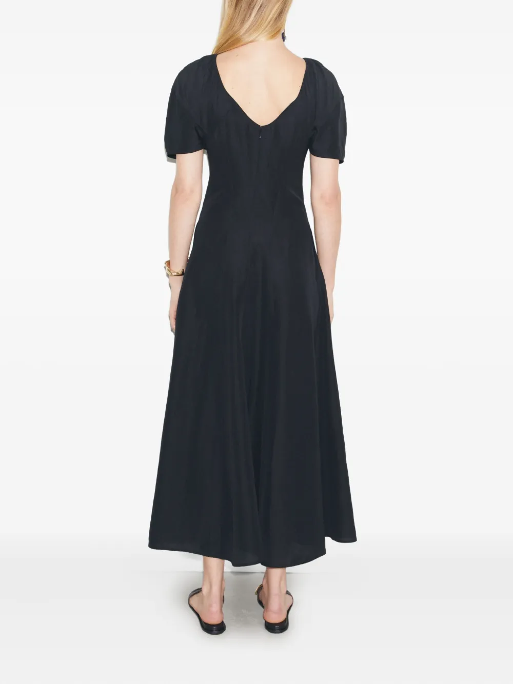 Tory Burch Balloon-sleeved Midi Linen Dress
