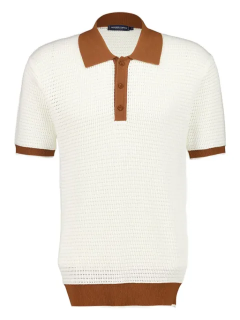 Frescobol Carioca Vidal V-neck crochet polo shirt